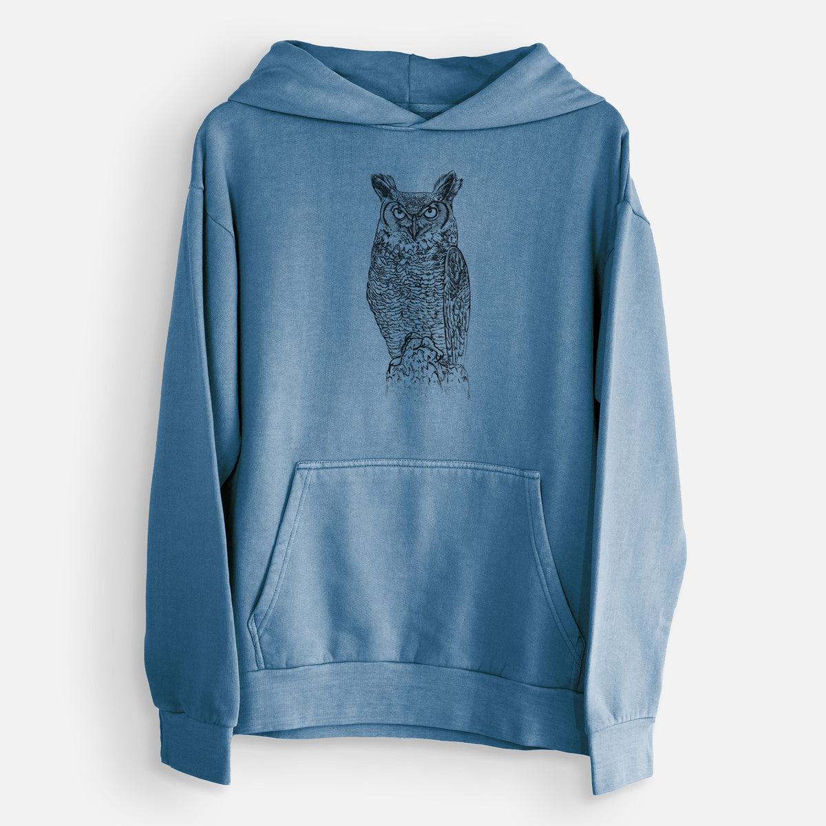 Bubo virginianus - Great Horned Owl  - Urban Heavyweight Hoodie