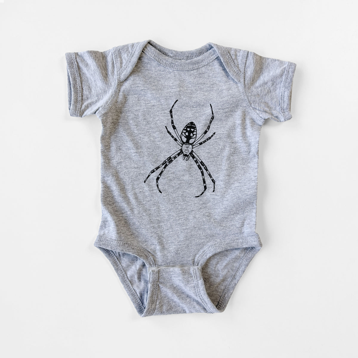 Argiope aurantia - Yellow Garden Spider - Baby Fine Jersey Bodysuit