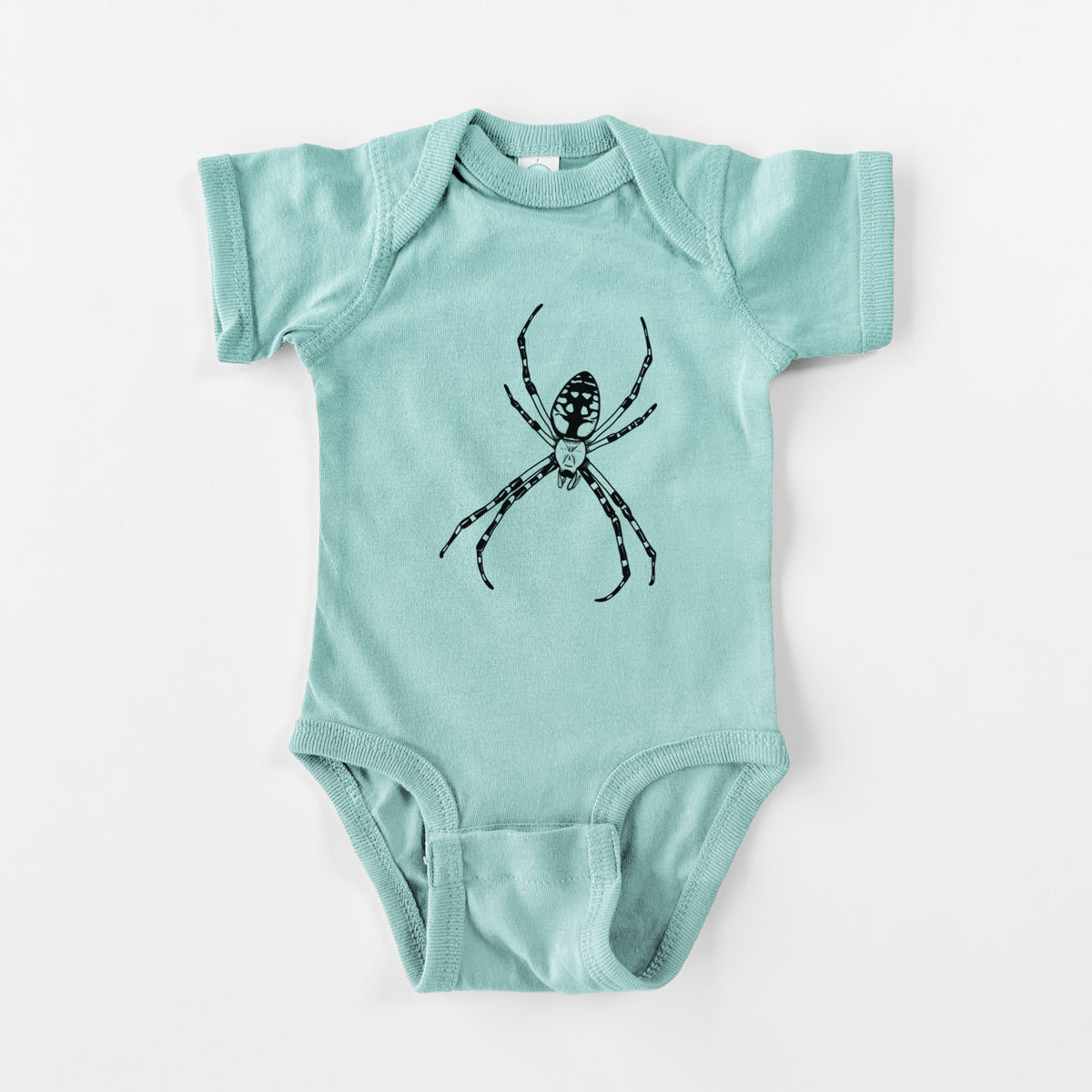 Argiope aurantia - Yellow Garden Spider - Baby Fine Jersey Bodysuit