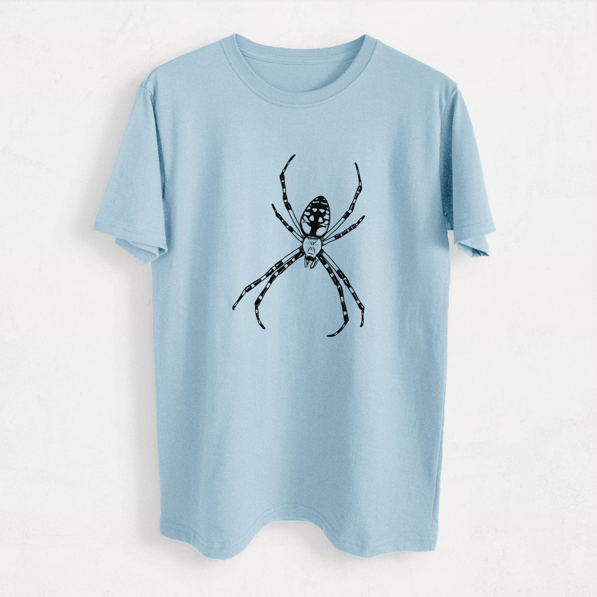 Argiope aurantia - Yellow Garden Spider - Heavyweight Men&#39;s 100% Organic Cotton Tee