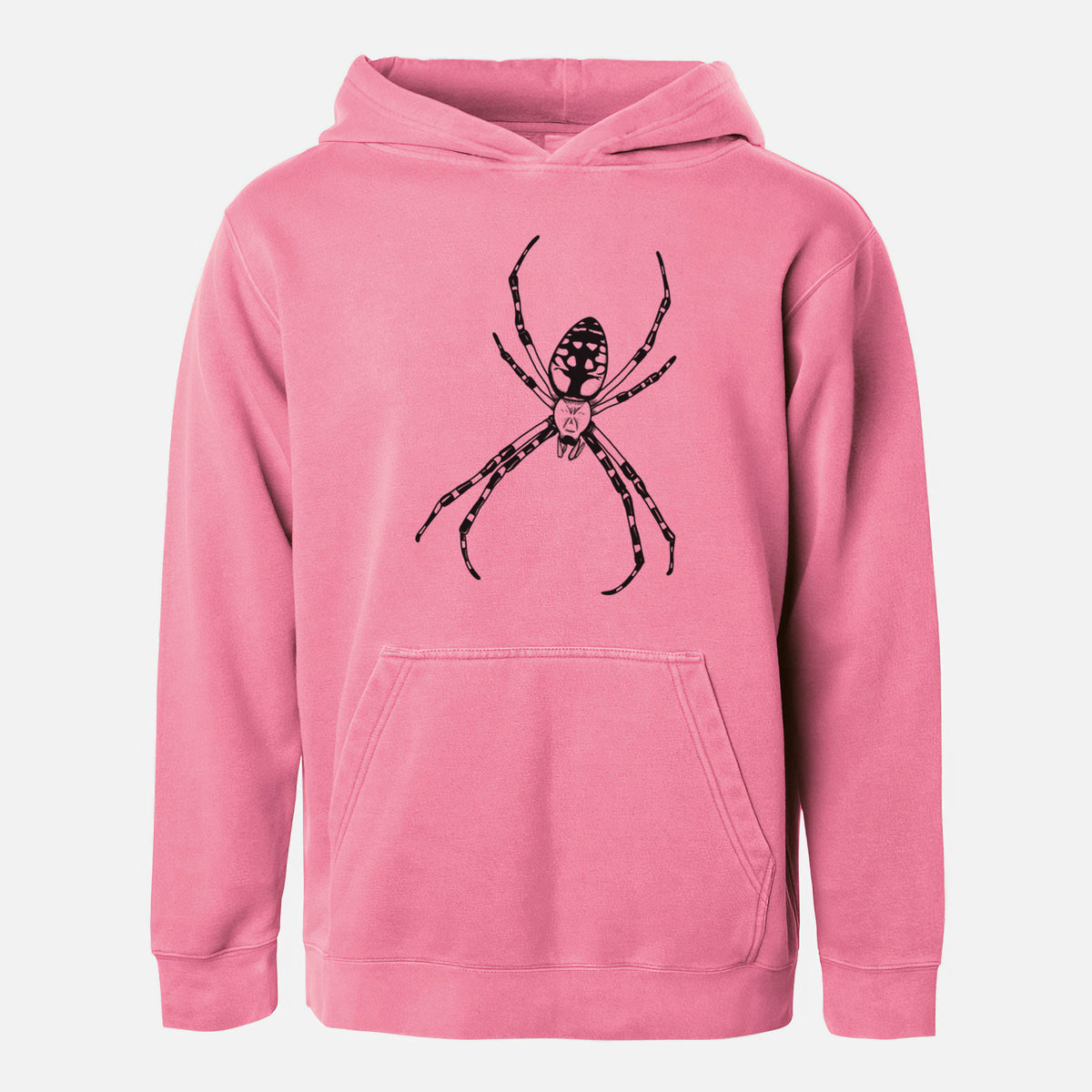 Argiope aurantia - Yellow Garden Spider - Youth Pigment Dyed Hoodie