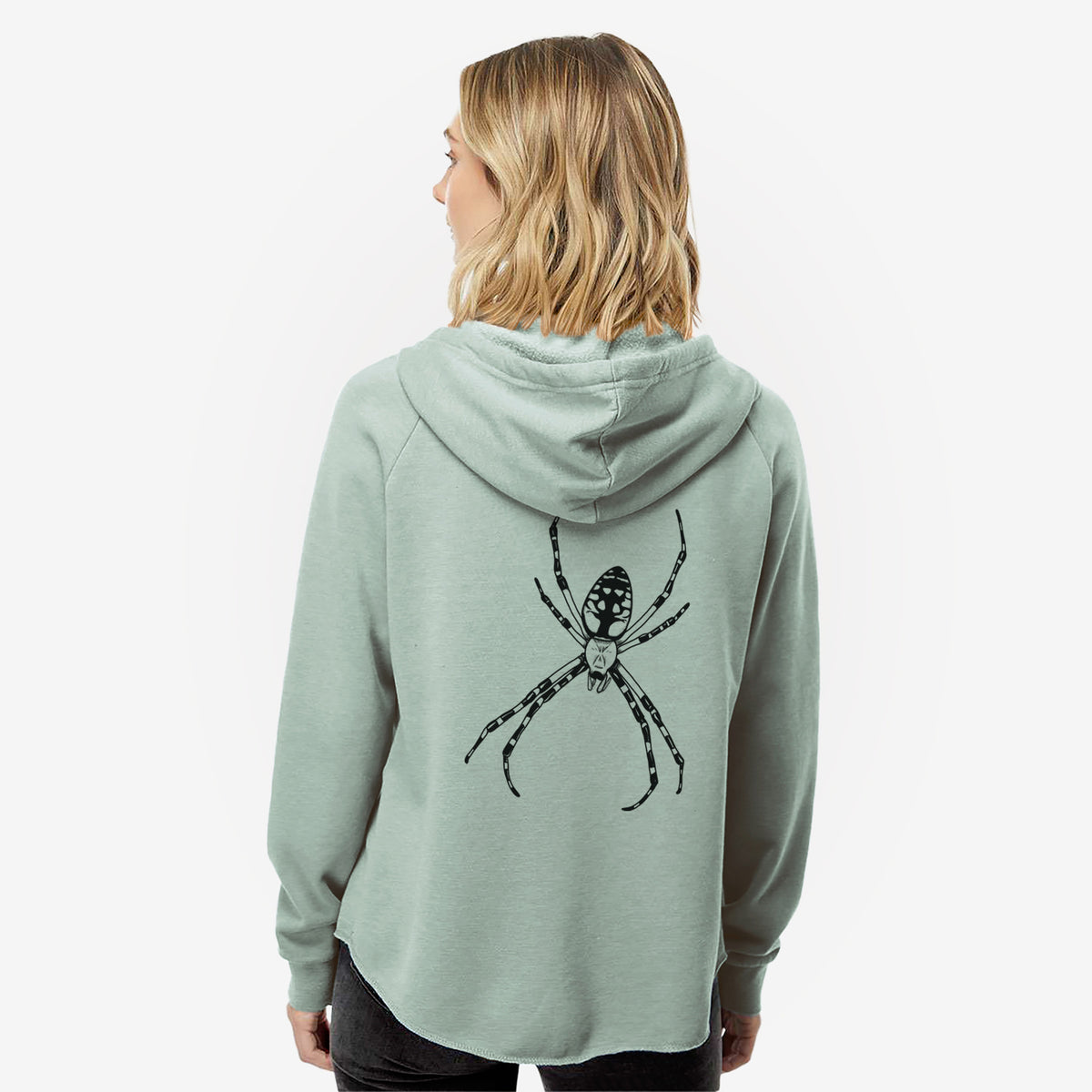 Argiope aurantia - Yellow Garden Spider - Women's Cali Wave Zip-Up Sweatshirt