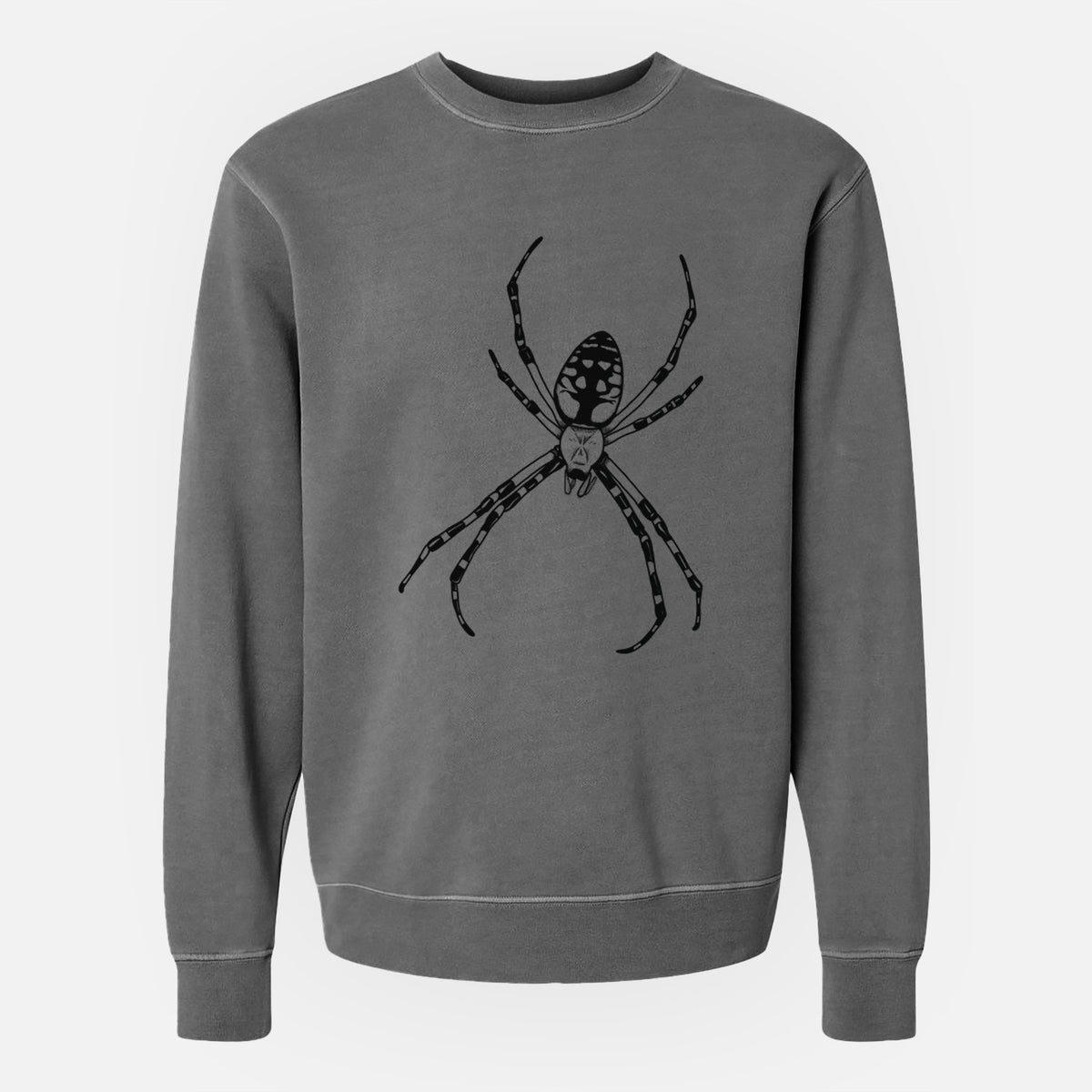 Argiope aurantia - Yellow Garden Spider - Unisex Pigment Dyed Crew Sweatshirt