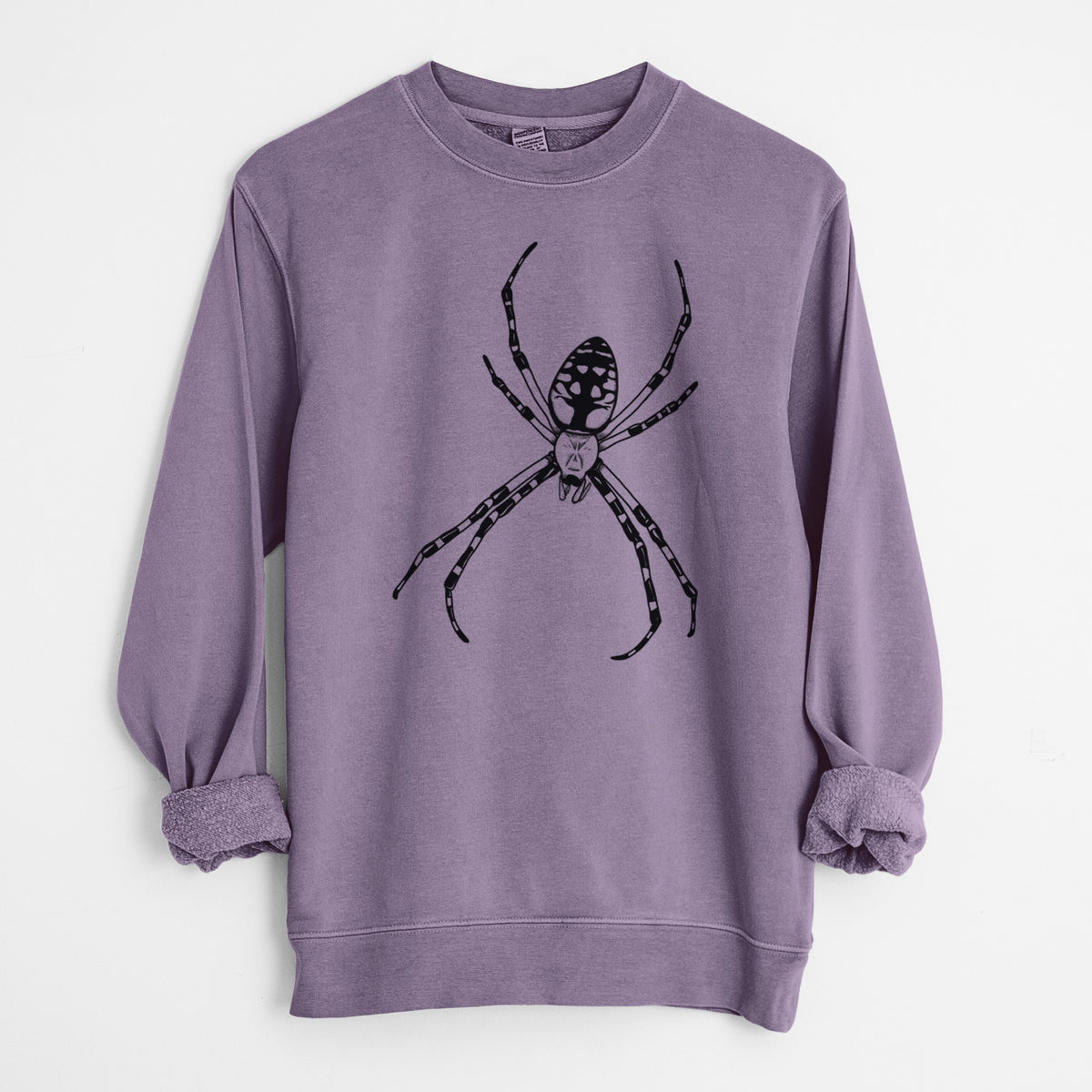 Argiope aurantia - Yellow Garden Spider - Unisex Pigment Dyed Crew Sweatshirt