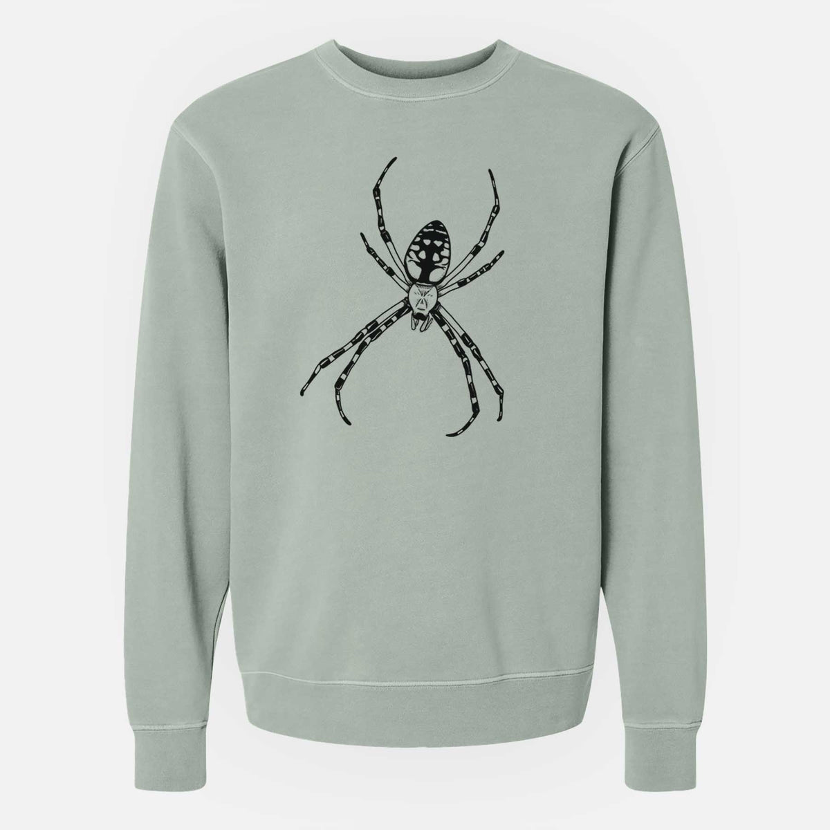 Argiope aurantia - Yellow Garden Spider - Unisex Pigment Dyed Crew Sweatshirt