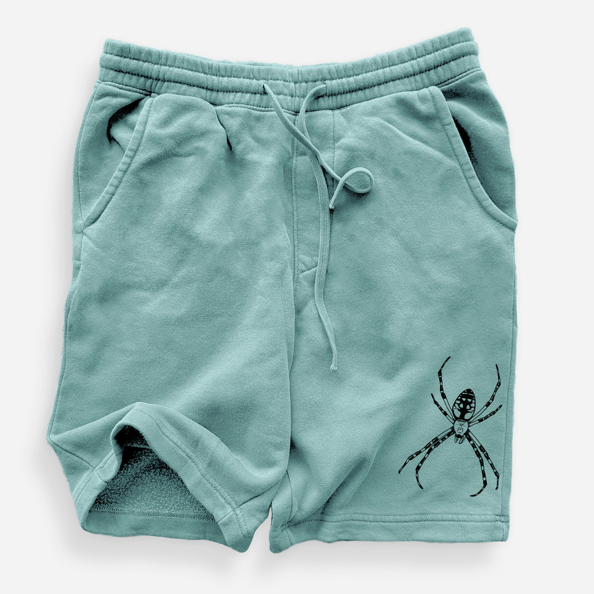 Argiope aurantia - Yellow Garden Spider - Unisex Pigment Dyed Shorts