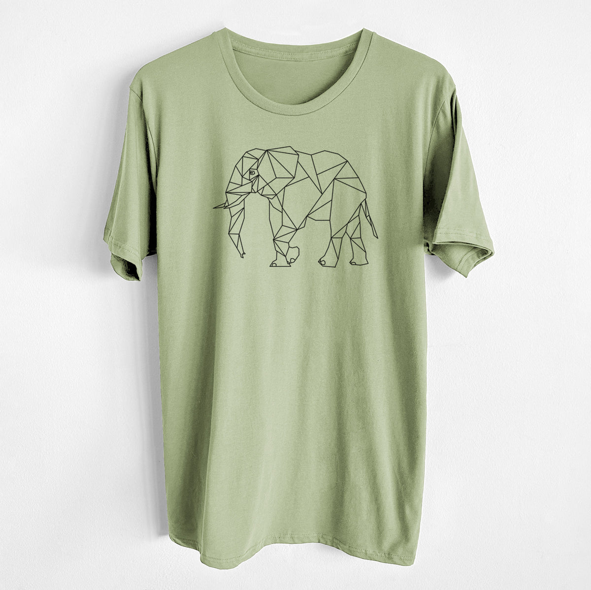 CLOSEOUT - Geometric Elephant - Unisex Crewneck - Made in USA - 100% Organic Cotton