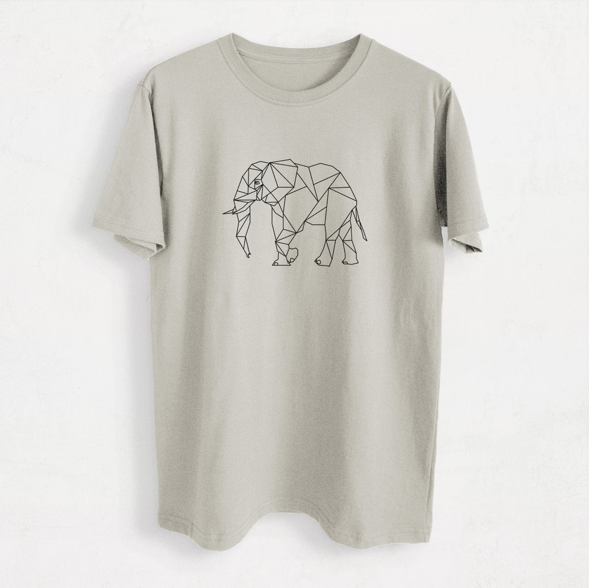 Geometric Elephant - Heavyweight Men&#39;s 100% Organic Cotton Tee