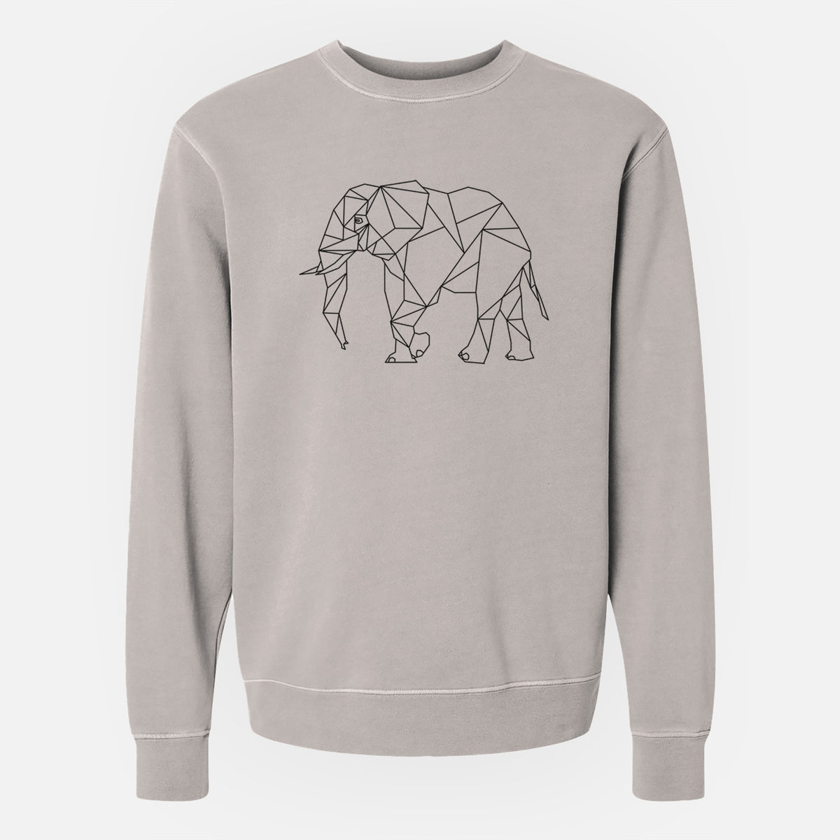 Geometric Elephant - Unisex Pigment Dyed Crew Sweatshirt