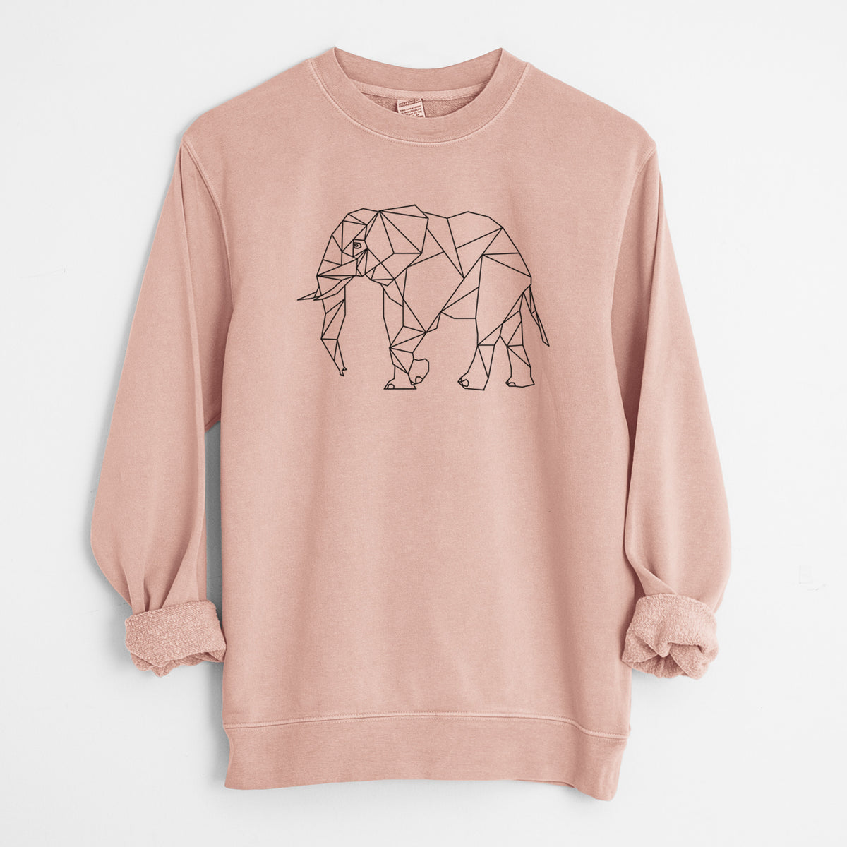 Geometric Elephant - Unisex Pigment Dyed Crew Sweatshirt