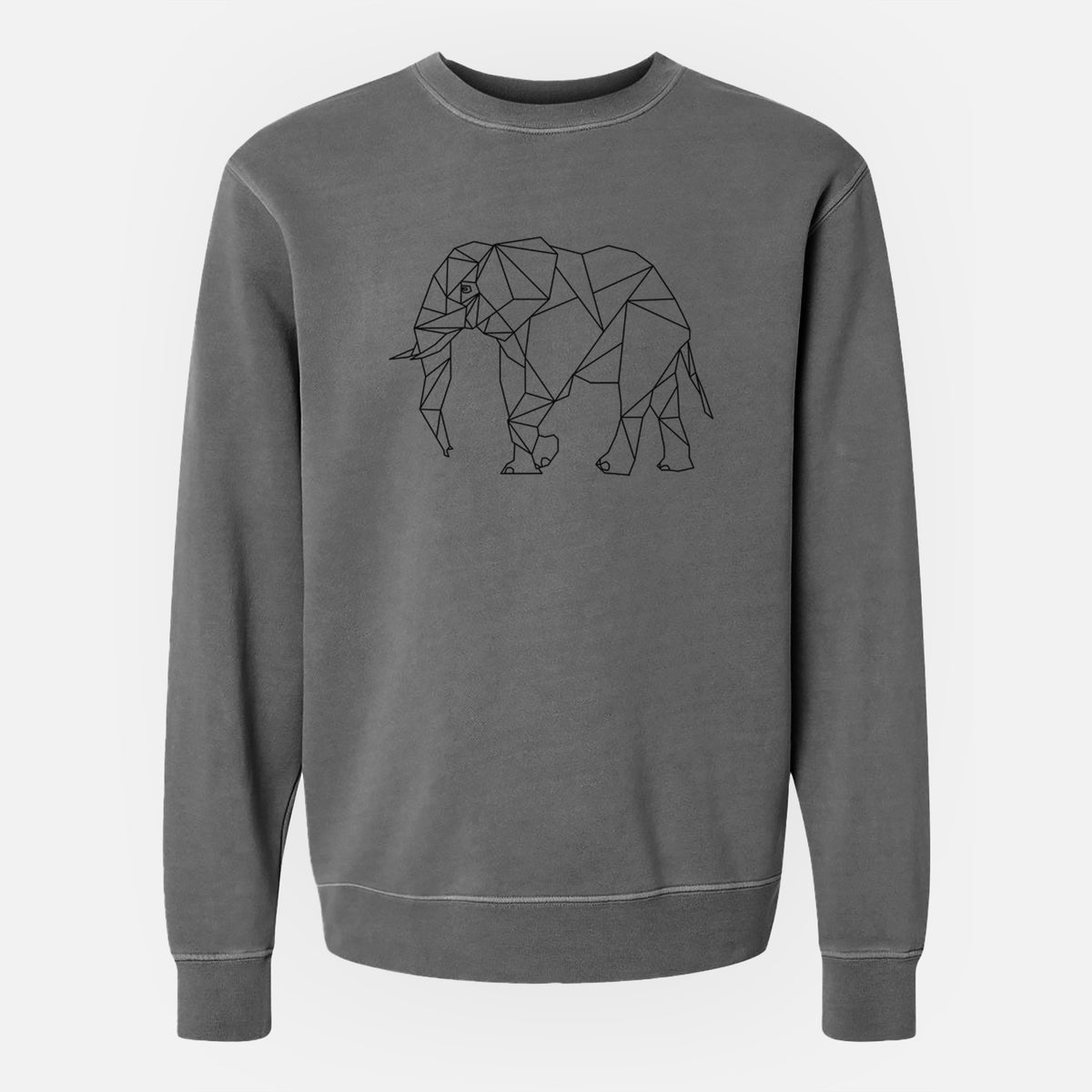 Geometric Elephant - Unisex Pigment Dyed Crew Sweatshirt