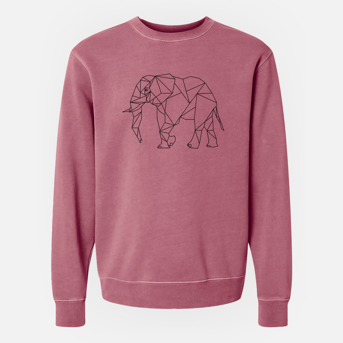 Geometric Elephant - Unisex Pigment Dyed Crew Sweatshirt