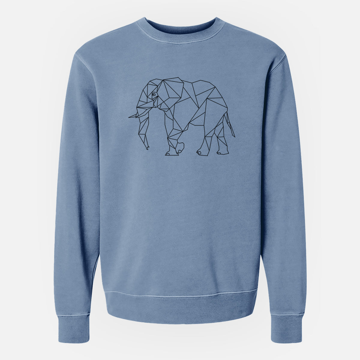 Geometric Elephant - Unisex Pigment Dyed Crew Sweatshirt