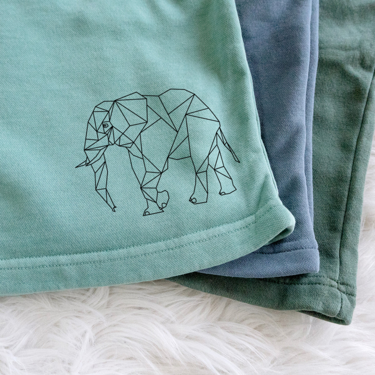 Geometric Elephant - Unisex Pigment Dyed Shorts