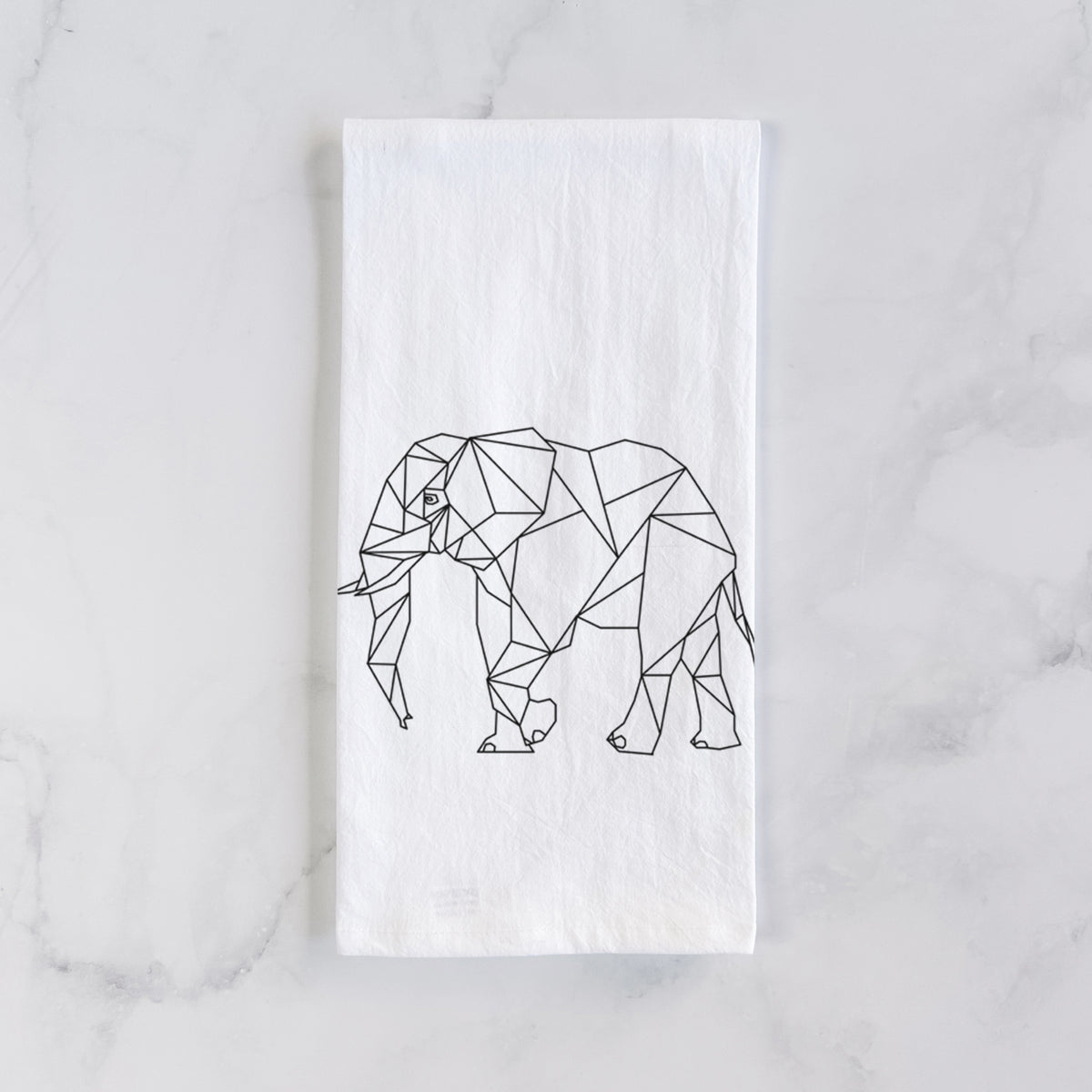 Geometric Elephant Tea Towel