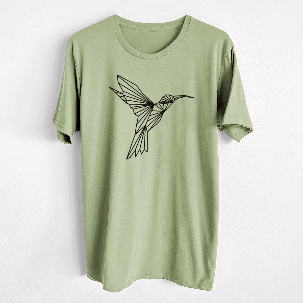 CLOSEOUT - Geometric Hummingbird - Unisex Crewneck - Made in USA - 100% Organic Cotton