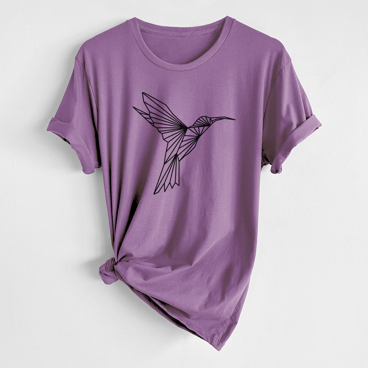 CLOSEOUT - Geometric Hummingbird - Unisex Crewneck - Made in USA - 100% Organic Cotton