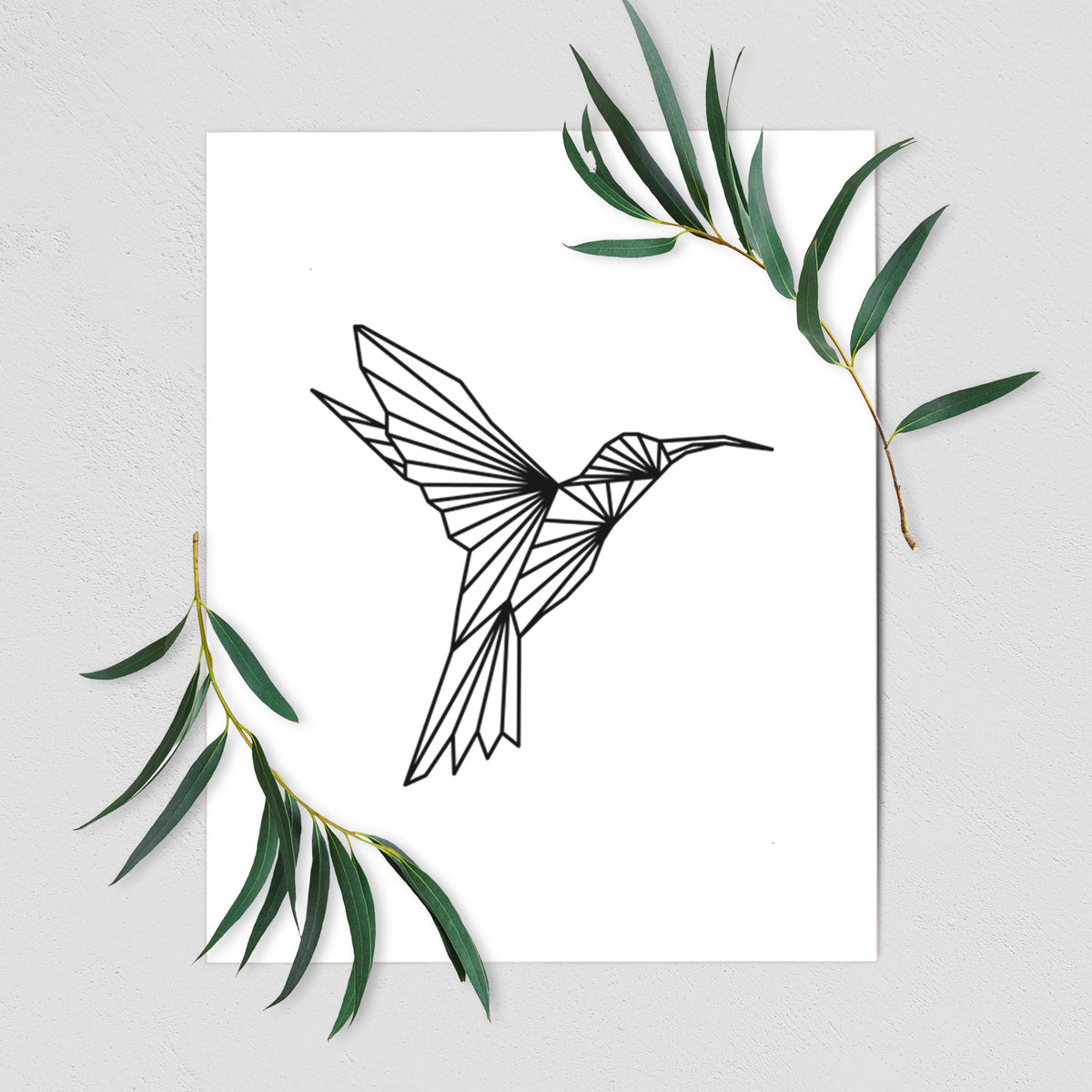 Geometric Hummingbird - Fine Art Print