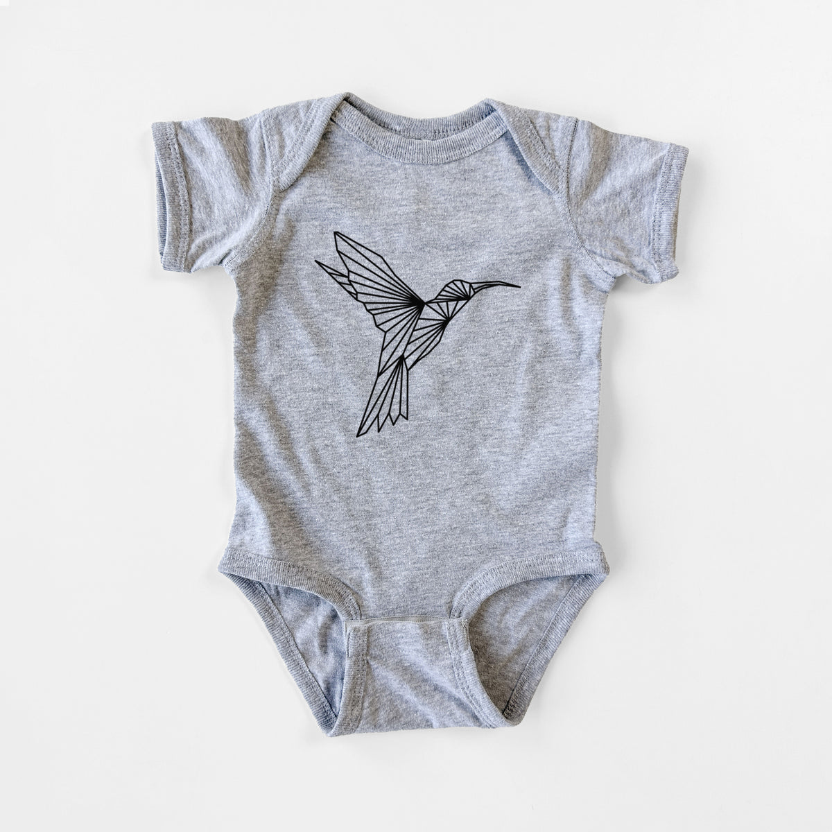 Geometric Hummingbird - Baby Fine Jersey Bodysuit