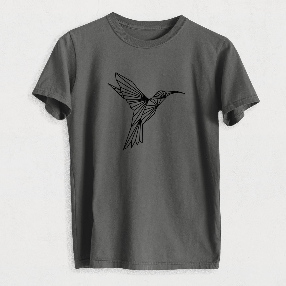 Geometric Hummingbird - Heavyweight Men&#39;s 100% Organic Cotton Tee