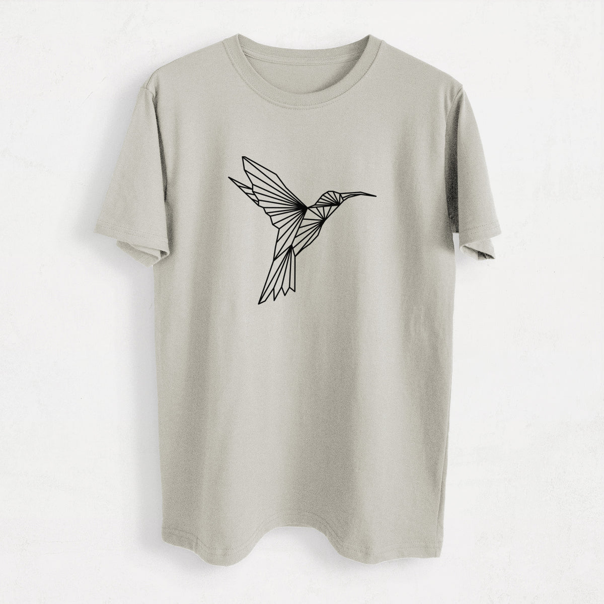 Geometric Hummingbird - Heavyweight Men&#39;s 100% Organic Cotton Tee