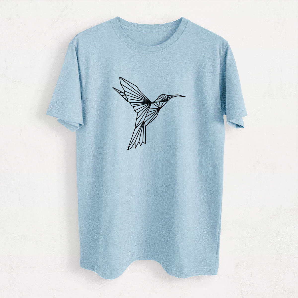 Geometric Hummingbird - Heavyweight Men&#39;s 100% Organic Cotton Tee