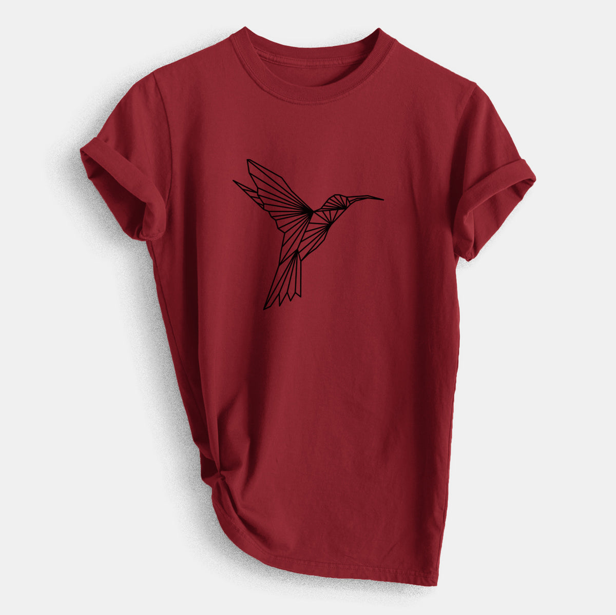 Geometric Hummingbird - Heavyweight Men&#39;s 100% Organic Cotton Tee