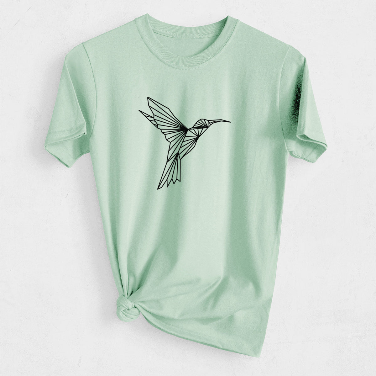 Geometric Hummingbird - Heavyweight Men&#39;s 100% Organic Cotton Tee