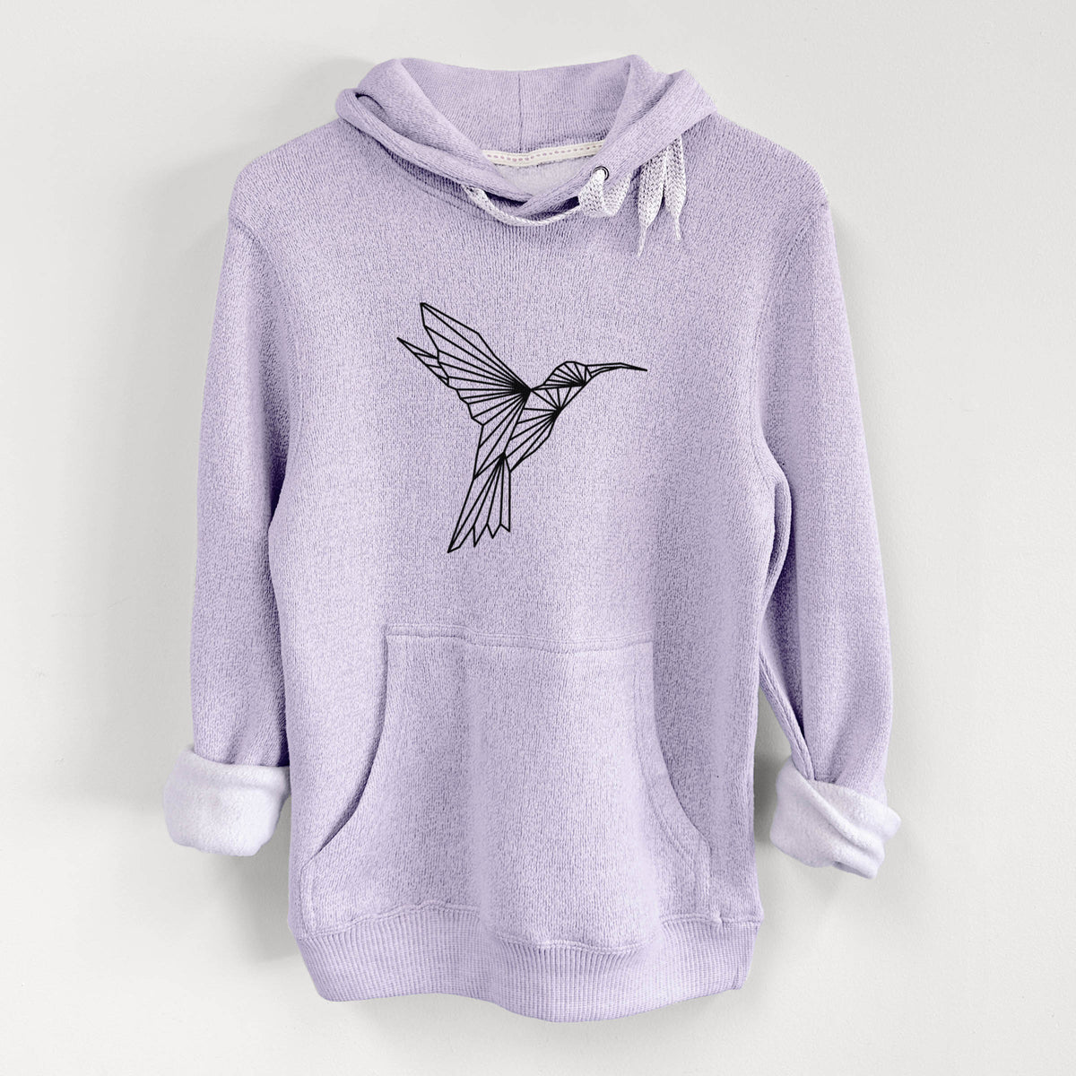 Geometric Hummingbird - Knit Hoodie