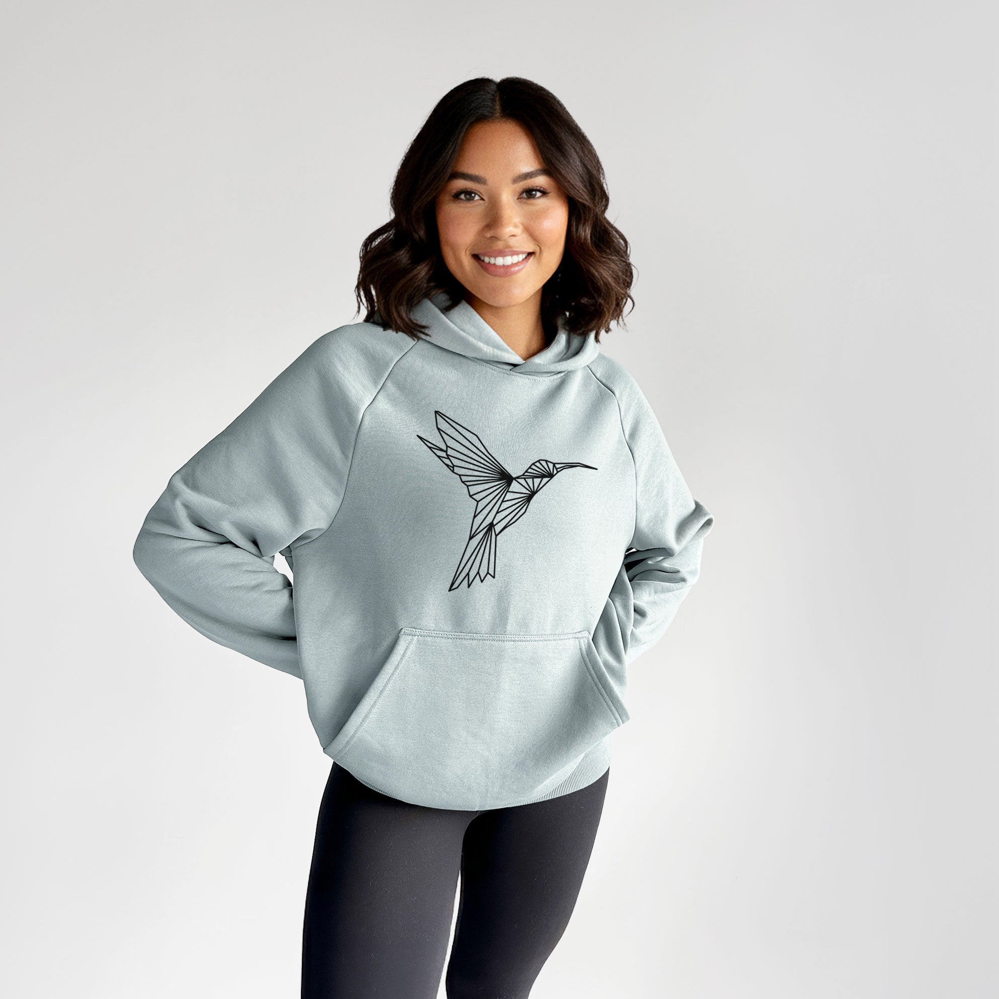 Geometric Hummingbird - UltraLuxe Heavyweight French Terry Hoodie