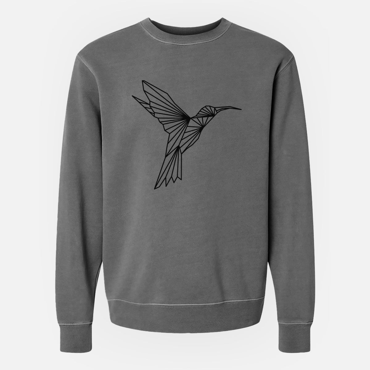 Geometric Hummingbird - Unisex Pigment Dyed Crew Sweatshirt