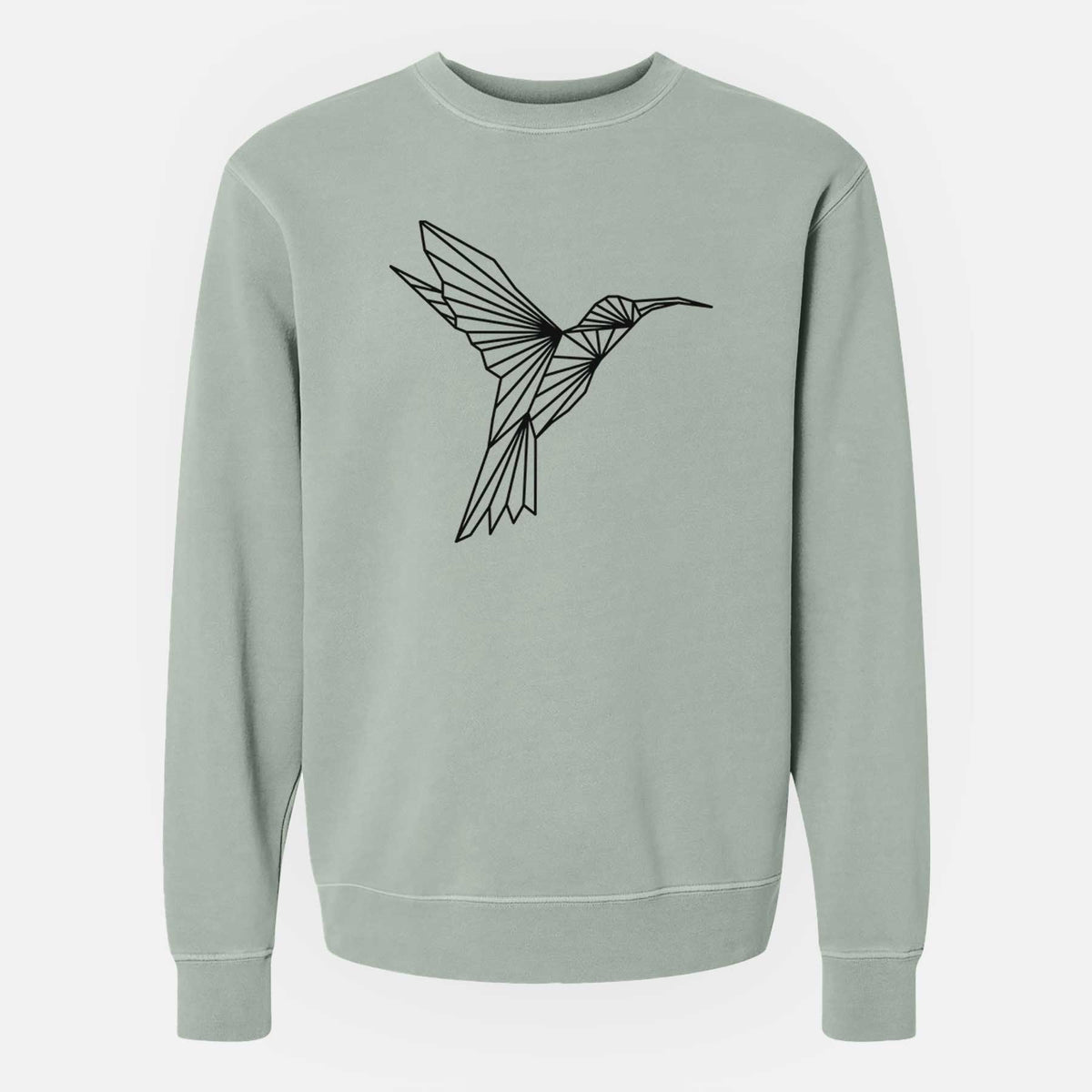 Geometric Hummingbird - Unisex Pigment Dyed Crew Sweatshirt