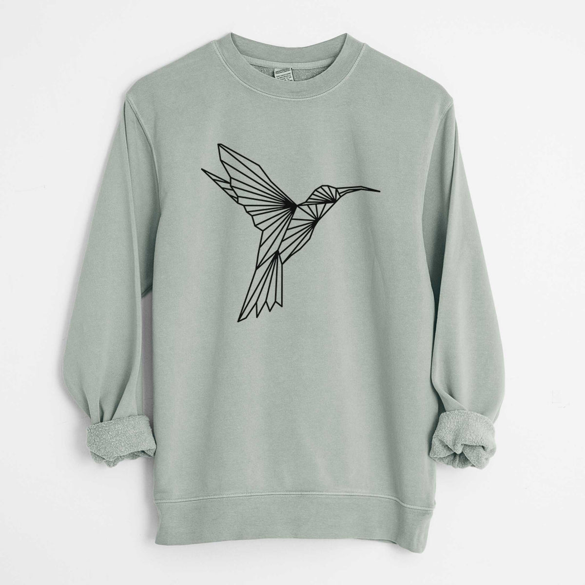 Geometric Hummingbird - Unisex Pigment Dyed Crew Sweatshirt