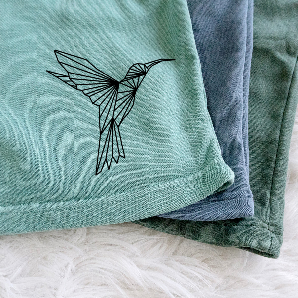 Geometric Hummingbird - Unisex Pigment Dyed Shorts