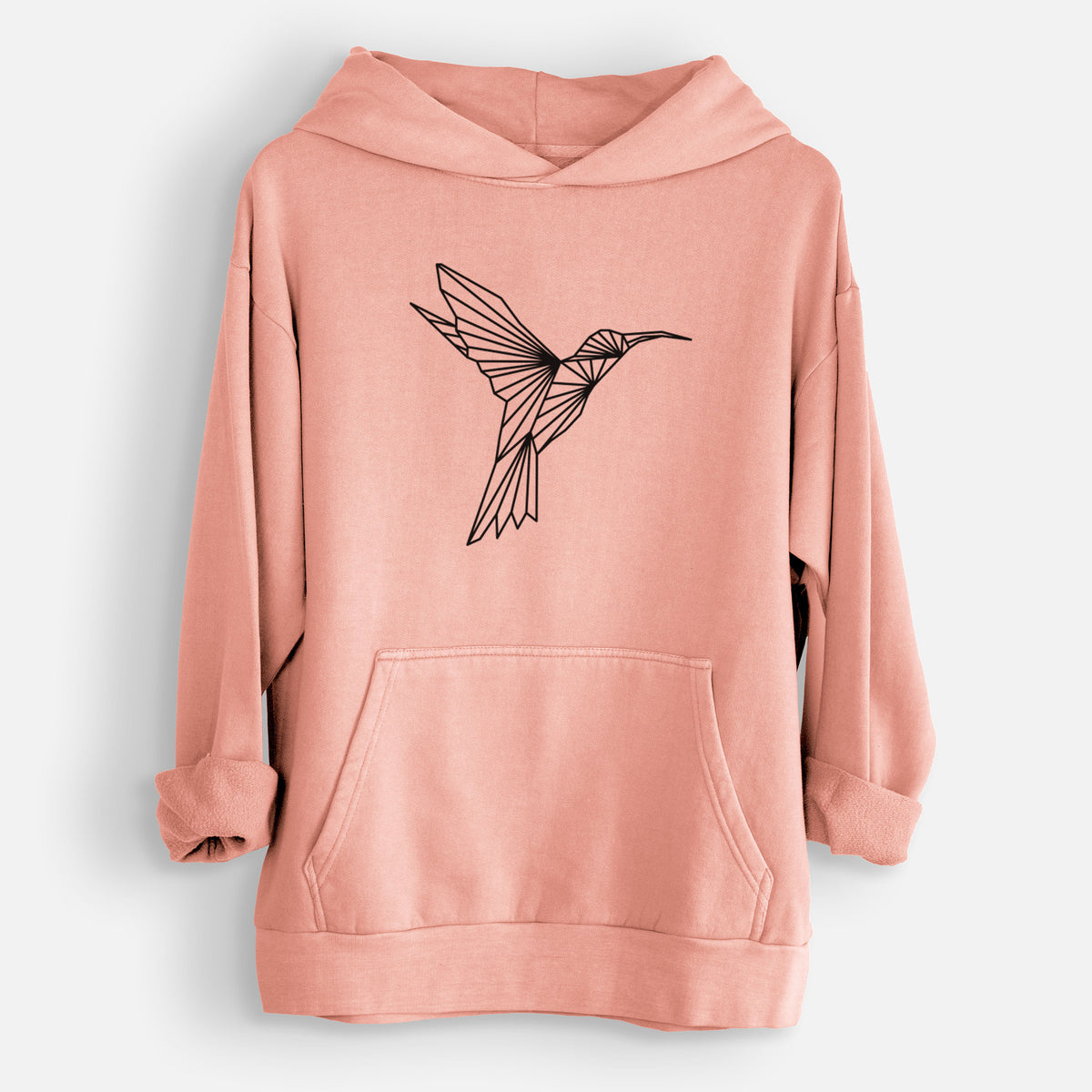 Geometric Hummingbird  - Urban Heavyweight Hoodie