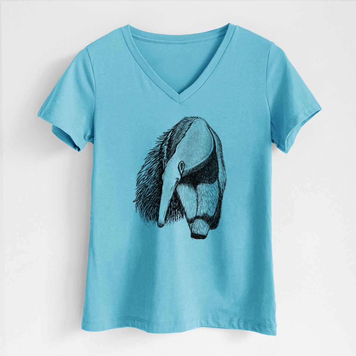 Giant Anteater - Myrmecophaga tridactyla - Women&#39;s Lightweight Relaxed Fit 100% Cotton V-neck