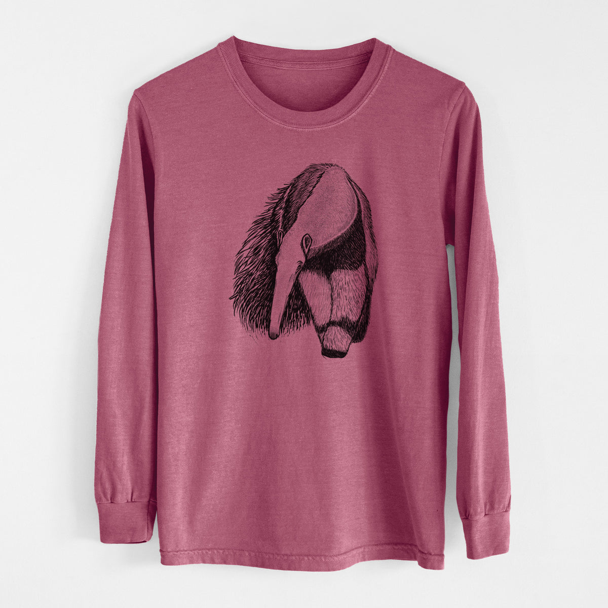 Giant Anteater - Myrmecophaga tridactyla - Men&#39;s Heavyweight 100% Cotton Long Sleeve