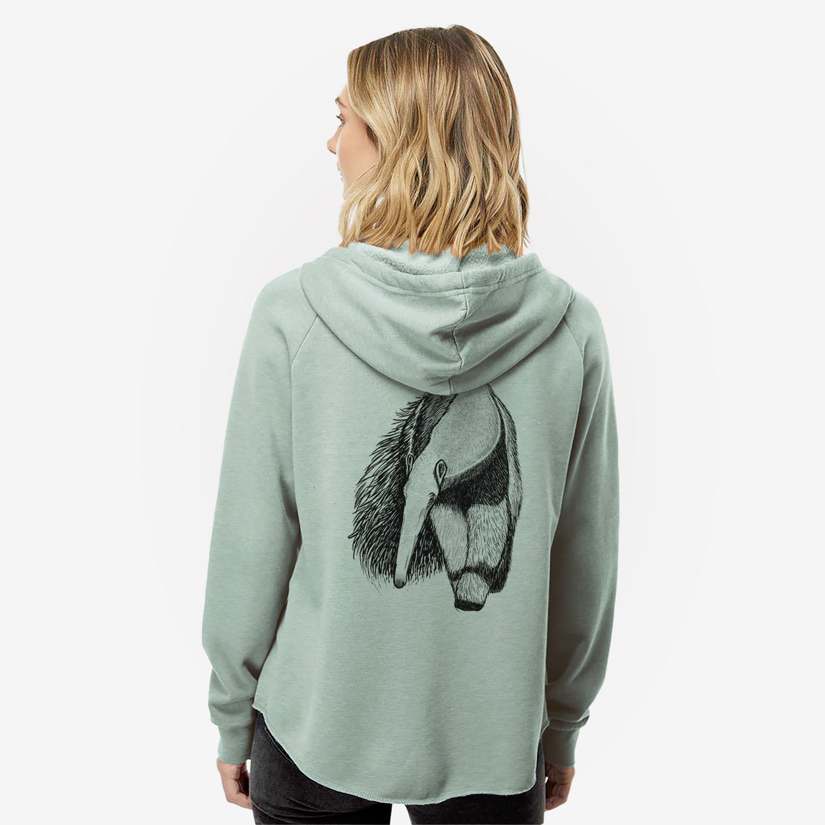 Giant Anteater - Myrmecophaga tridactyla - Women's Cali Wave Zip-Up Sweatshirt