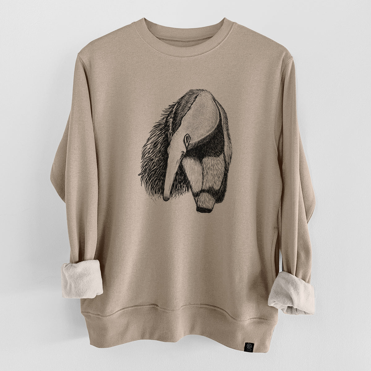 Giant Anteater - Myrmecophaga tridactyla  - Unisex Reclaimed Crewneck Sweatshirt