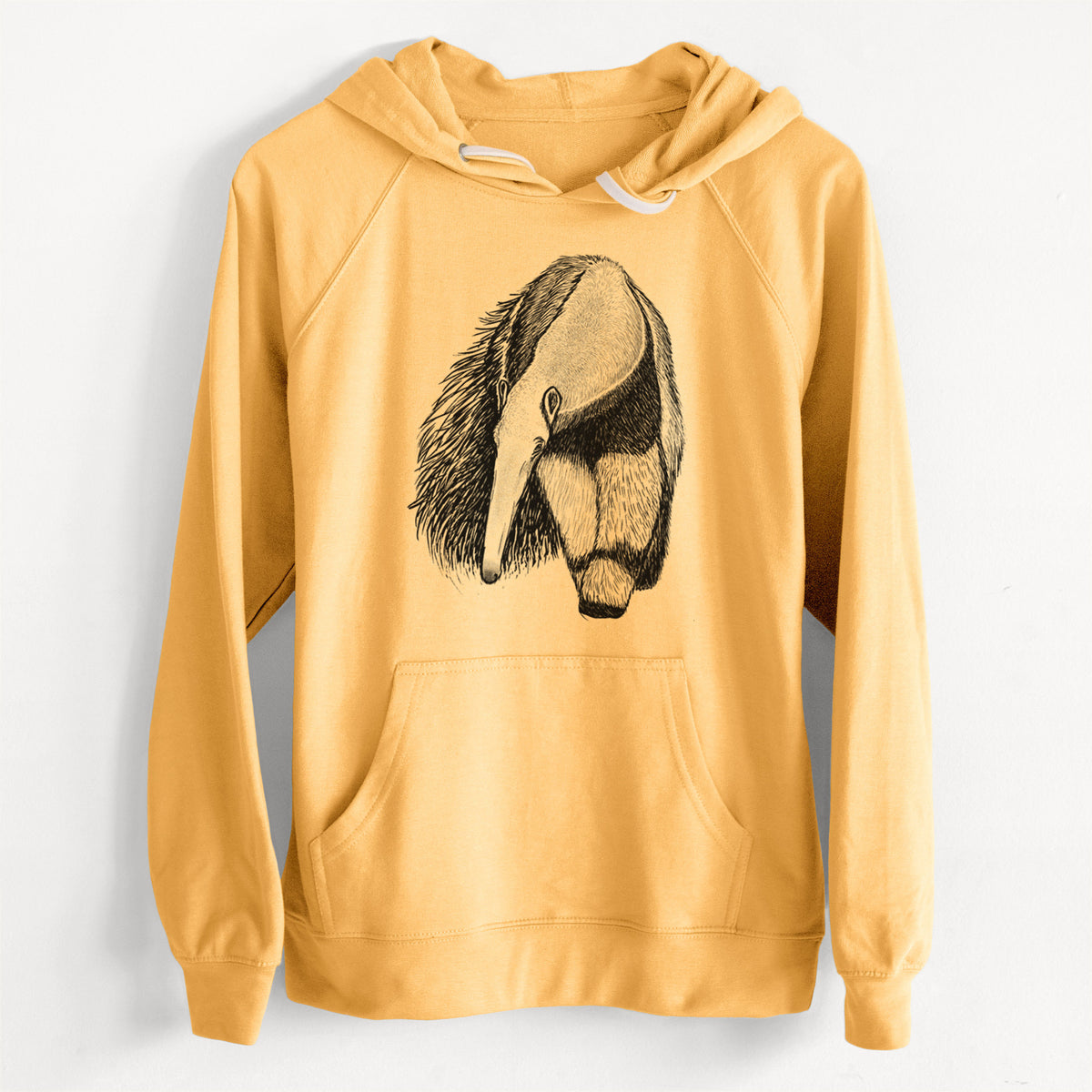 CLEARANCE - Giant Anteater - Myrmecophaga tridactyla  - Unisex Slim Fit Loopback Terry Hoodie