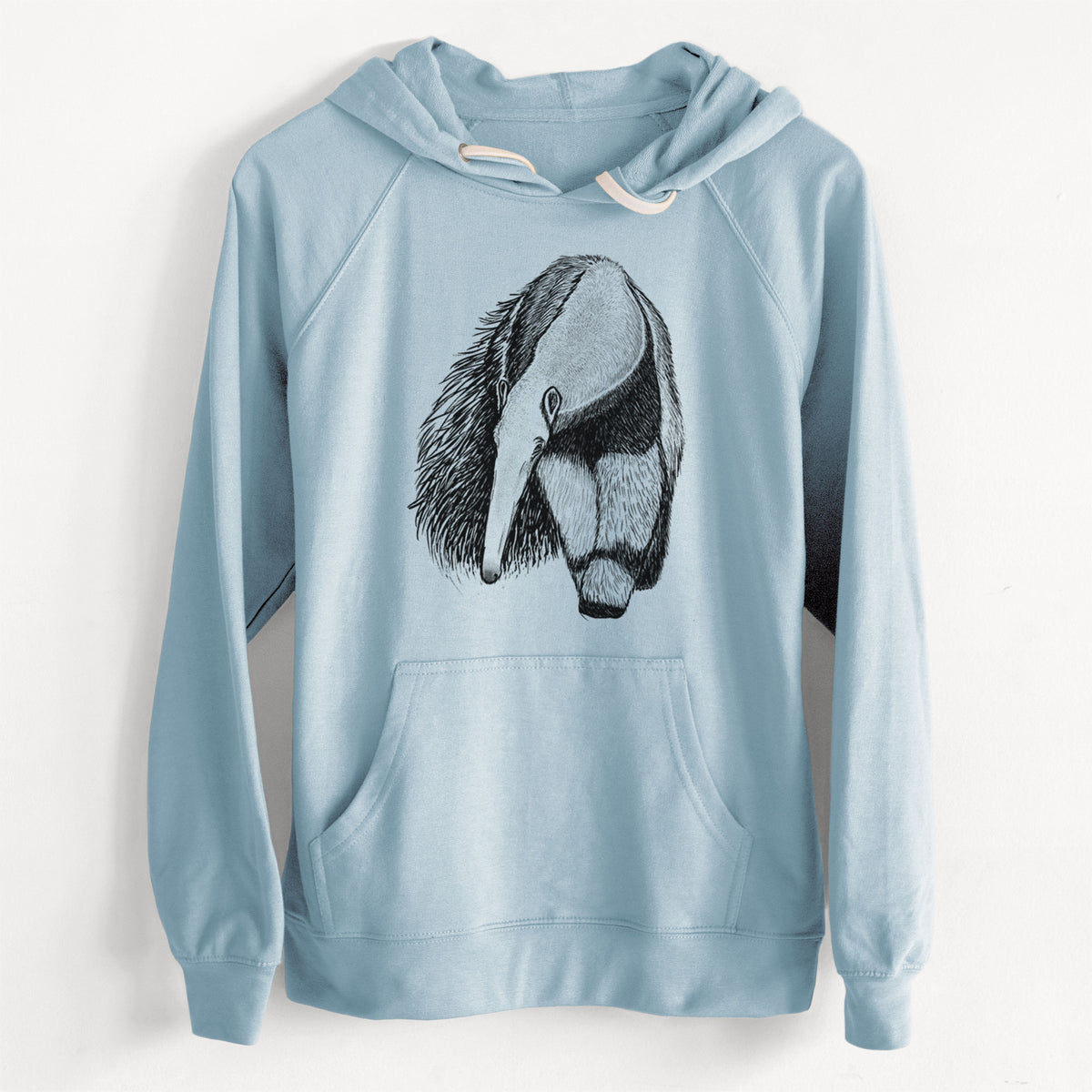 CLEARANCE - Giant Anteater - Myrmecophaga tridactyla  - Unisex Slim Fit Loopback Terry Hoodie