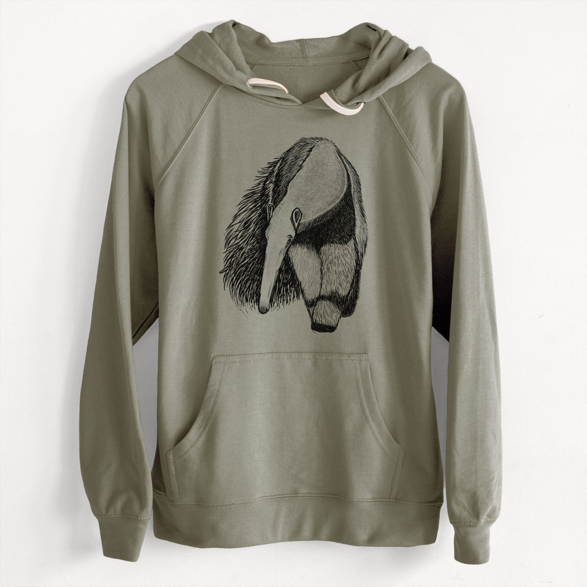 CLEARANCE - Giant Anteater - Myrmecophaga tridactyla  - Unisex Slim Fit Loopback Terry Hoodie