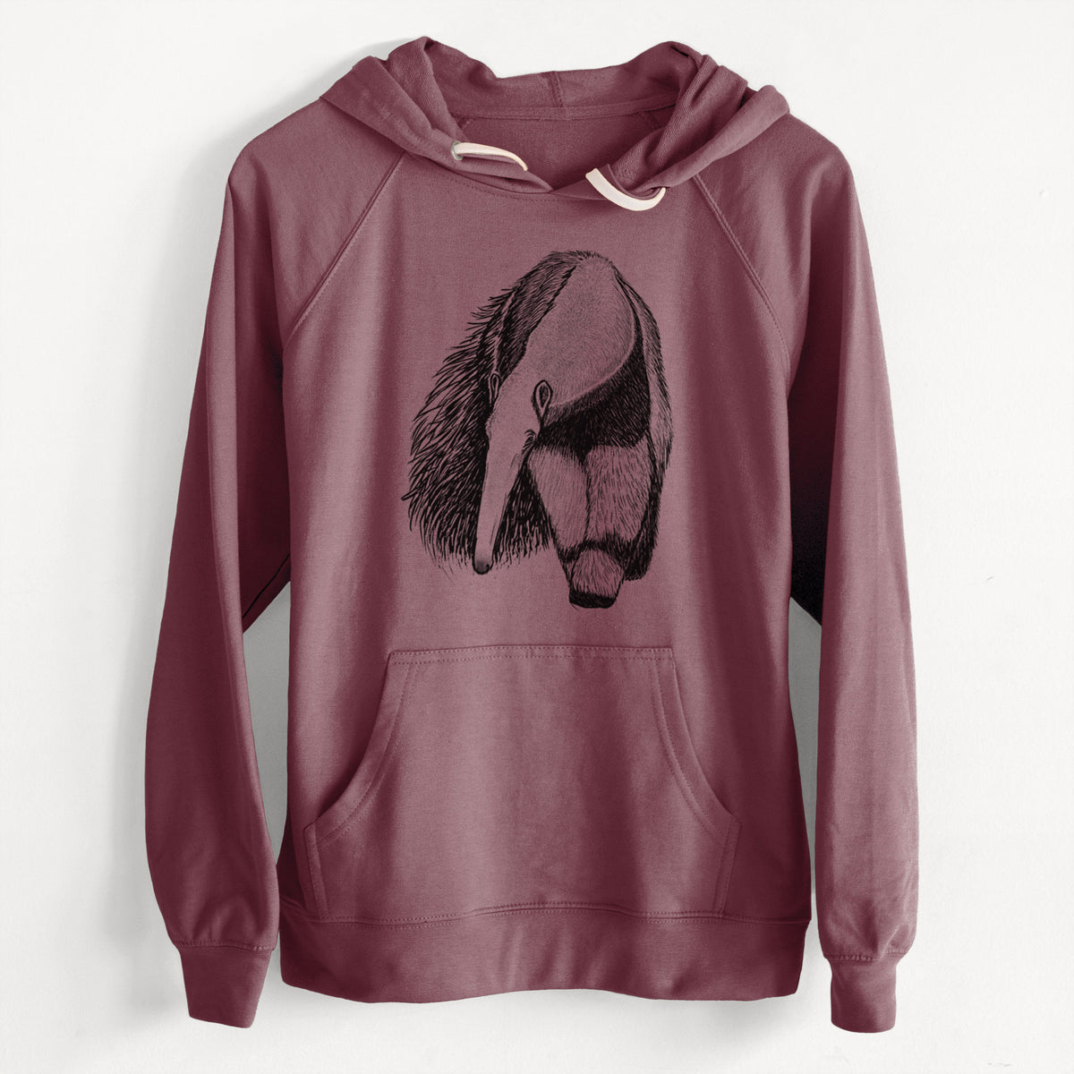 CLEARANCE - Giant Anteater - Myrmecophaga tridactyla  - Unisex Slim Fit Loopback Terry Hoodie