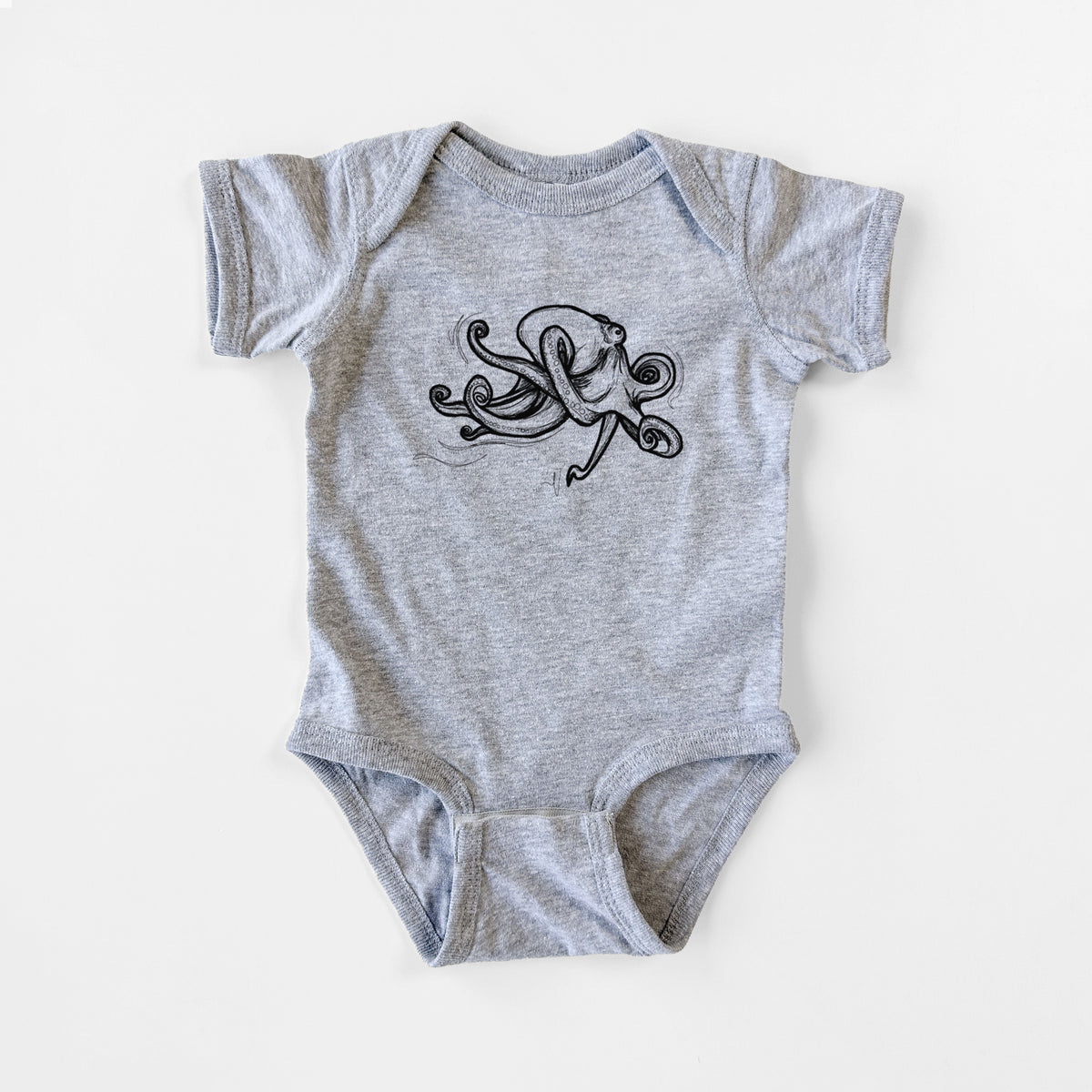 Giant Pacific Octopus - Baby Fine Jersey Bodysuit