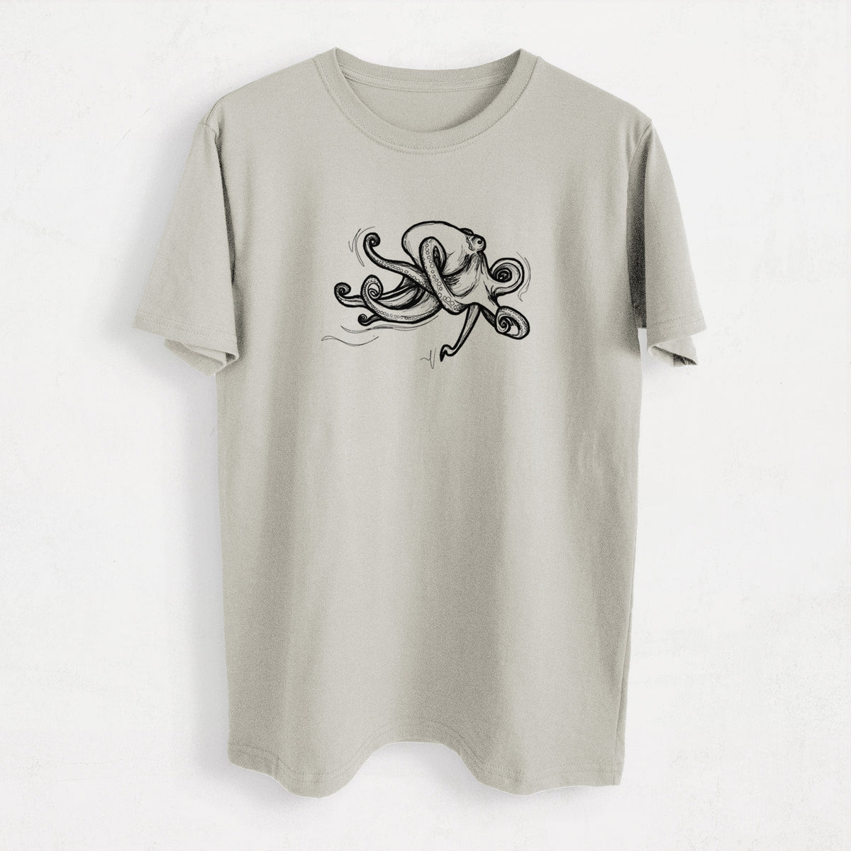 Giant Pacific Octopus - Heavyweight Men&#39;s 100% Organic Cotton Tee