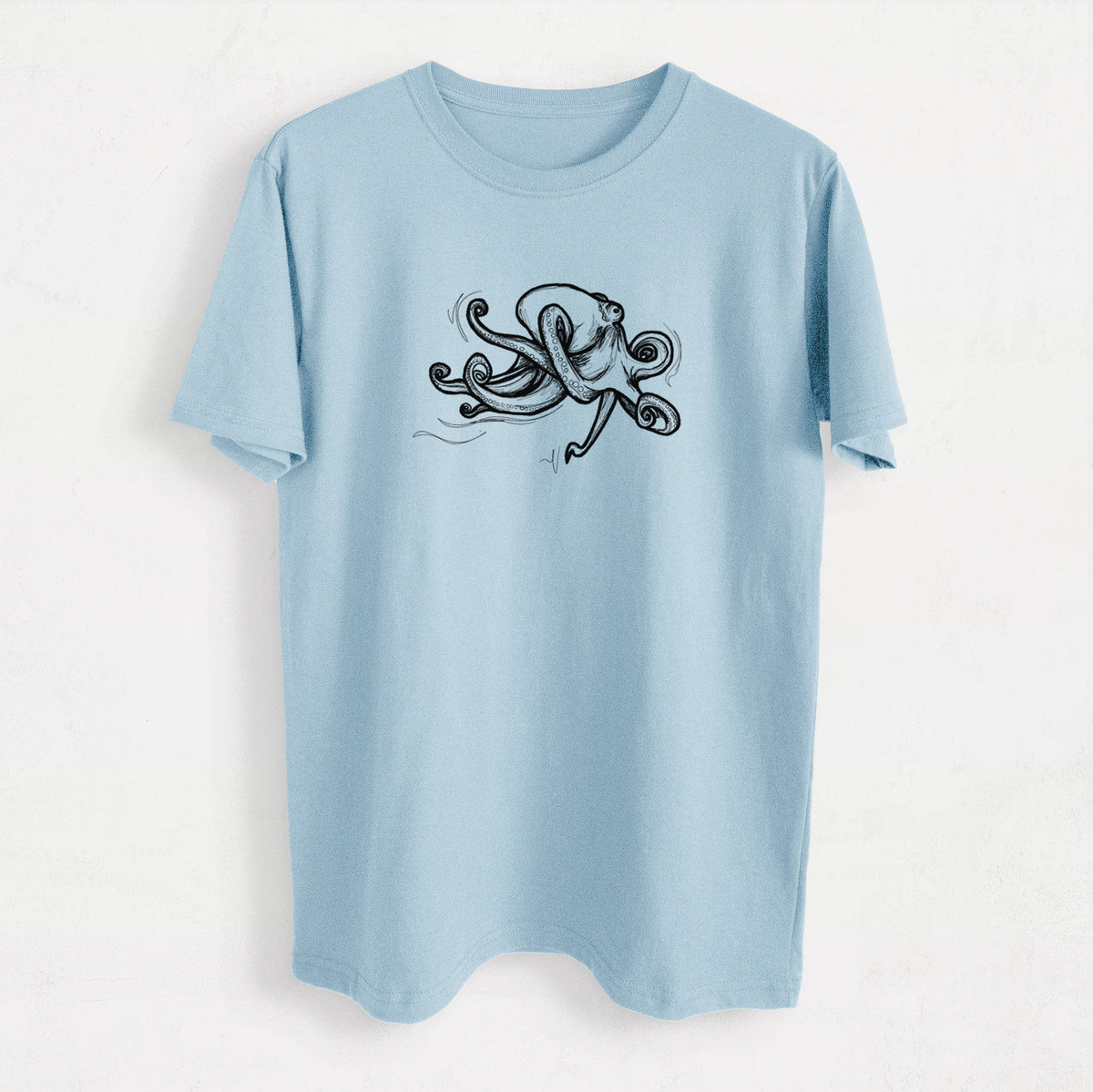 Giant Pacific Octopus - Heavyweight Men&#39;s 100% Organic Cotton Tee