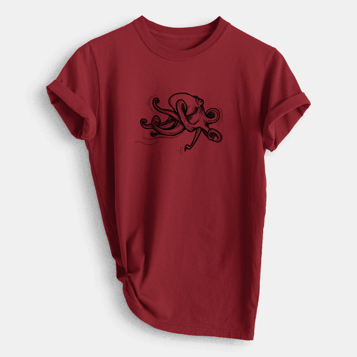 Giant Pacific Octopus - Heavyweight Men&#39;s 100% Organic Cotton Tee