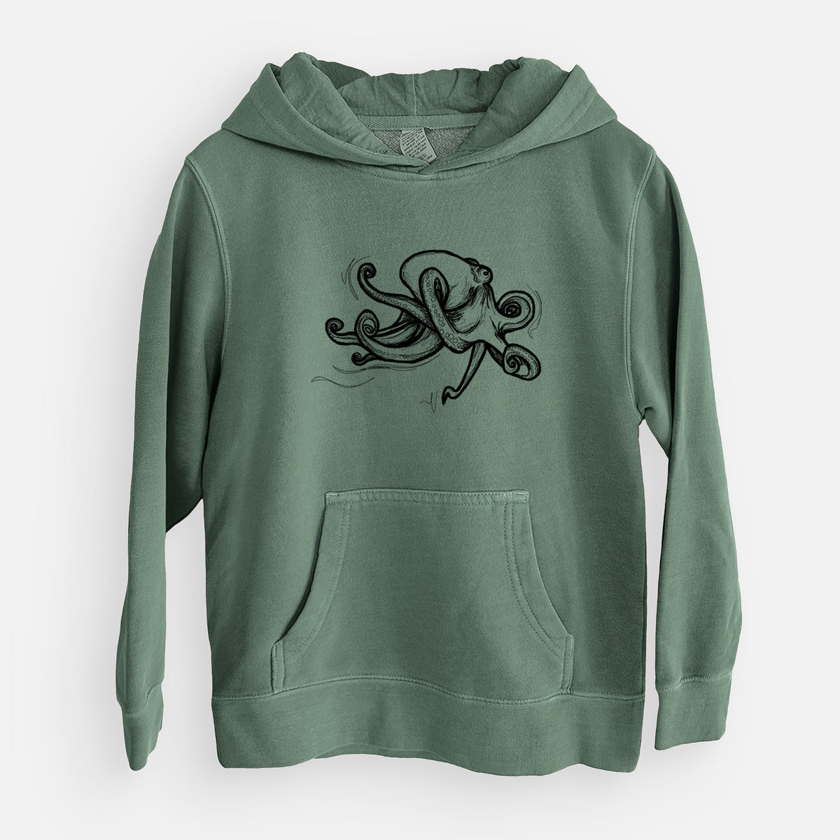 Giant Pacific Octopus - Youth Pigment Dyed Hoodie
