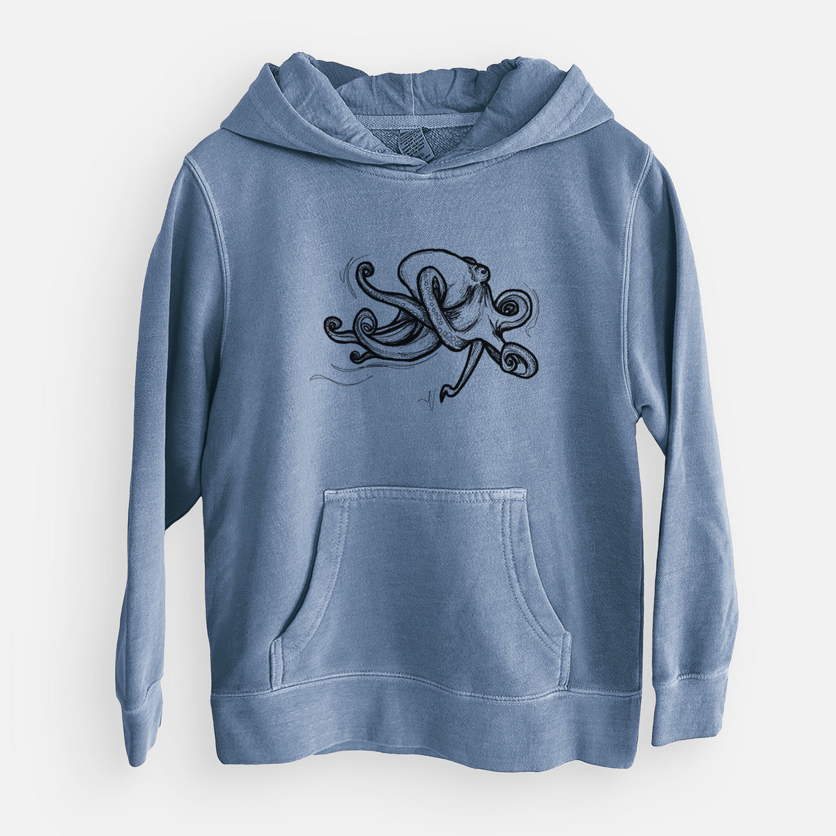 Giant Pacific Octopus - Youth Pigment Dyed Hoodie