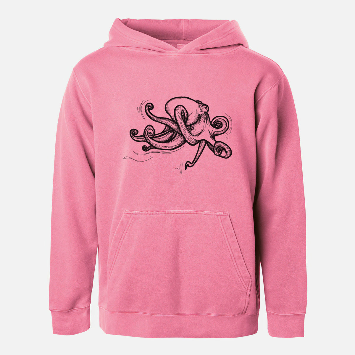 Giant Pacific Octopus - Youth Pigment Dyed Hoodie